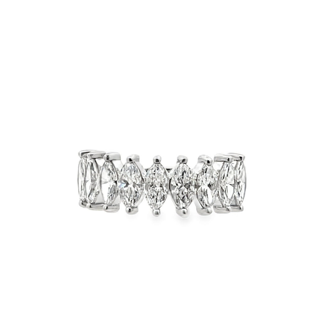 Lab-Grown Marquise Halfway Band