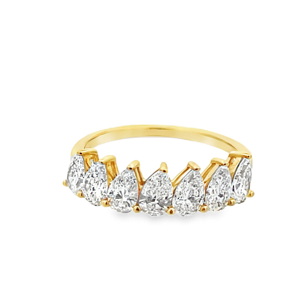 Lab-Grown Tilted Pear Band