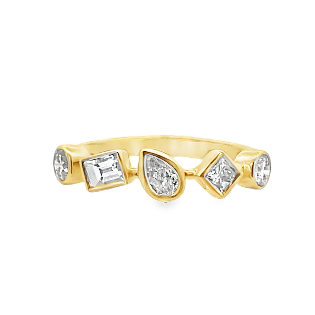 Offset Mixed Shape Bezel Band