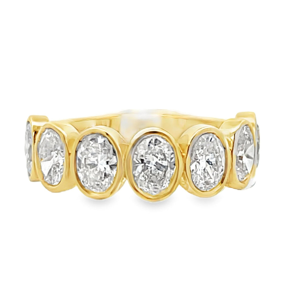 Lab-Grown Oval Bezel Set Ring