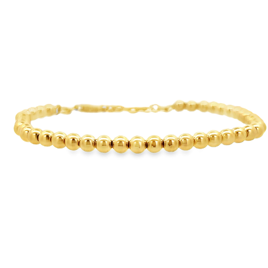 Gold Beaded Adjustable Bracelet