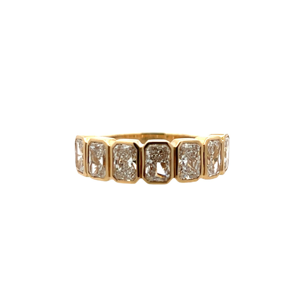 Lab-Grown Bezel Emerald Cut Band