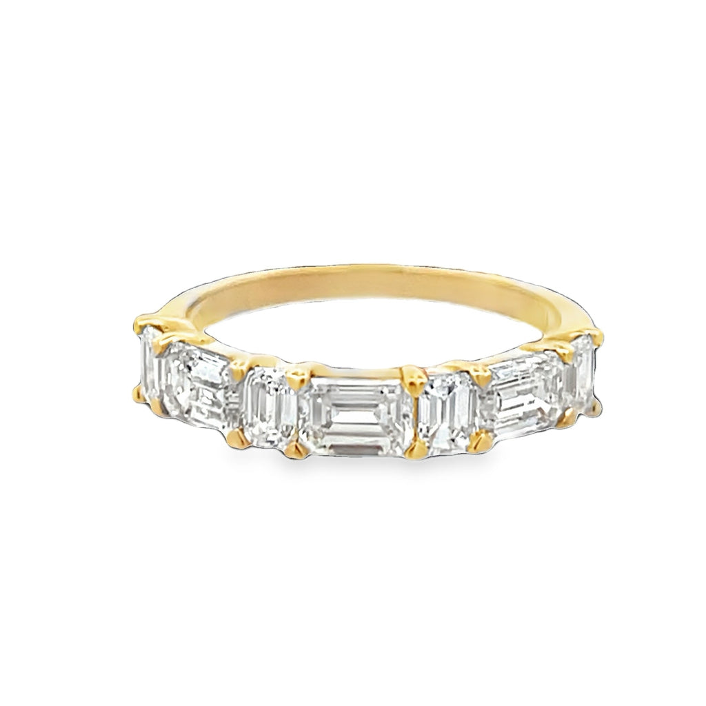 Lab-Grown Alternating Orientation Emerald Cut Band