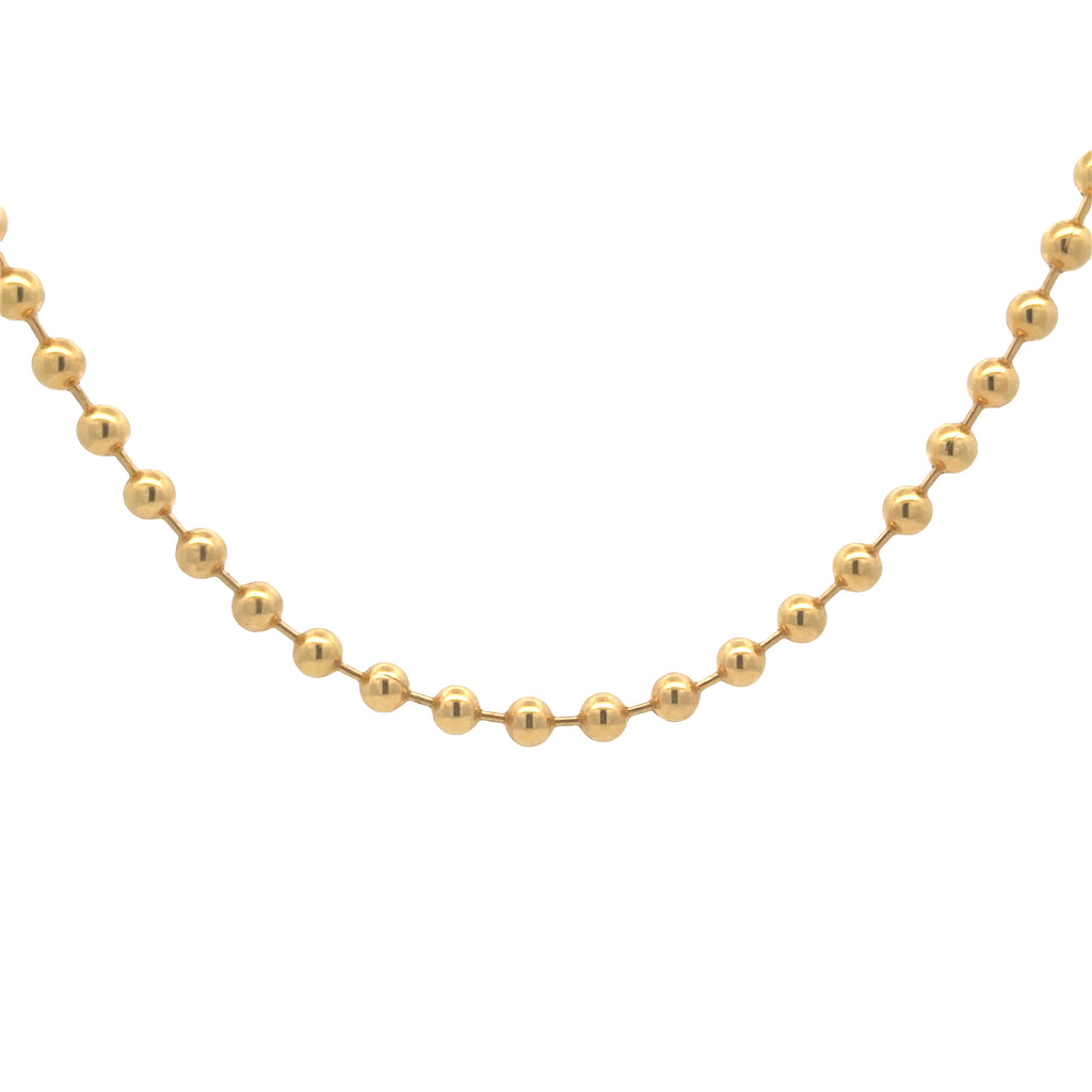 14K Yellow Gold Micron Bead Chain