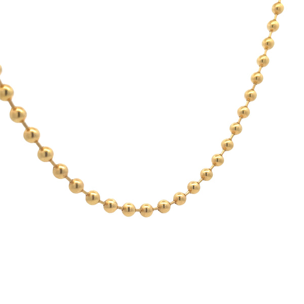 14K Yellow Gold Micron Bead Chain