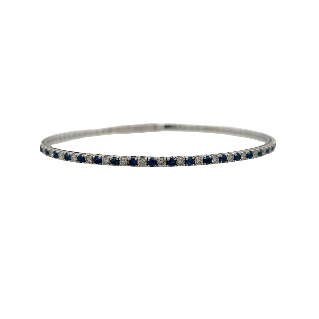 Sapphire & Diamond Flexible Bangle