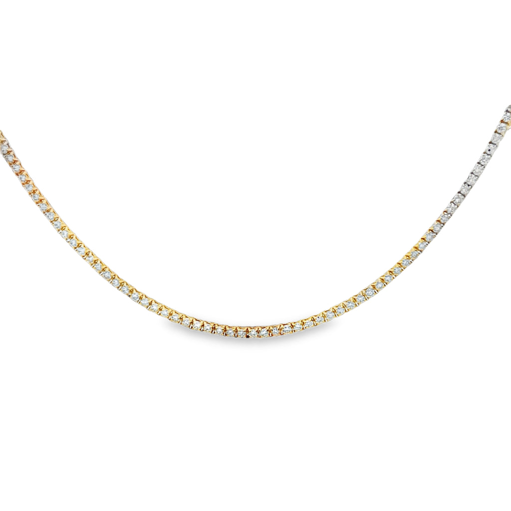 4 CTW Natural Diamond Tennis Necklace