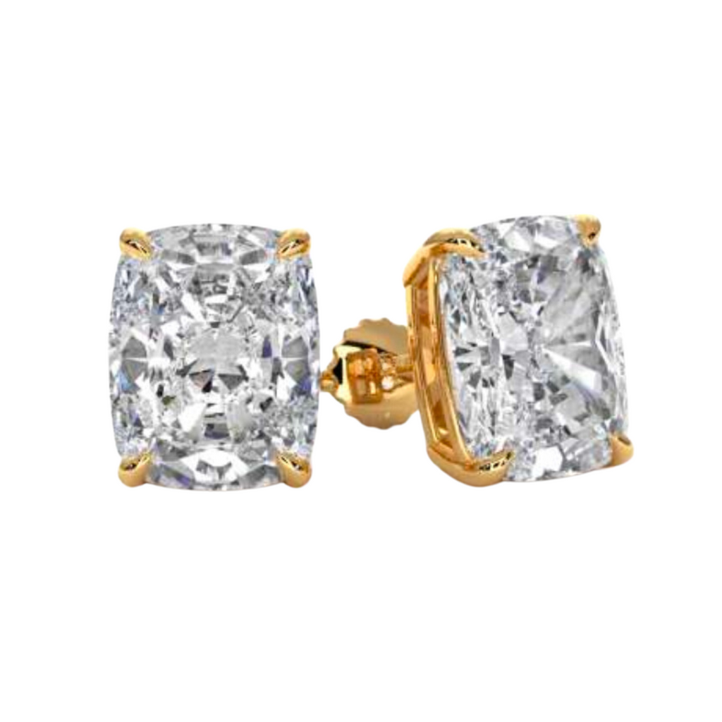 Lab-Grown Cushion Cut Diamond Stud Earrings