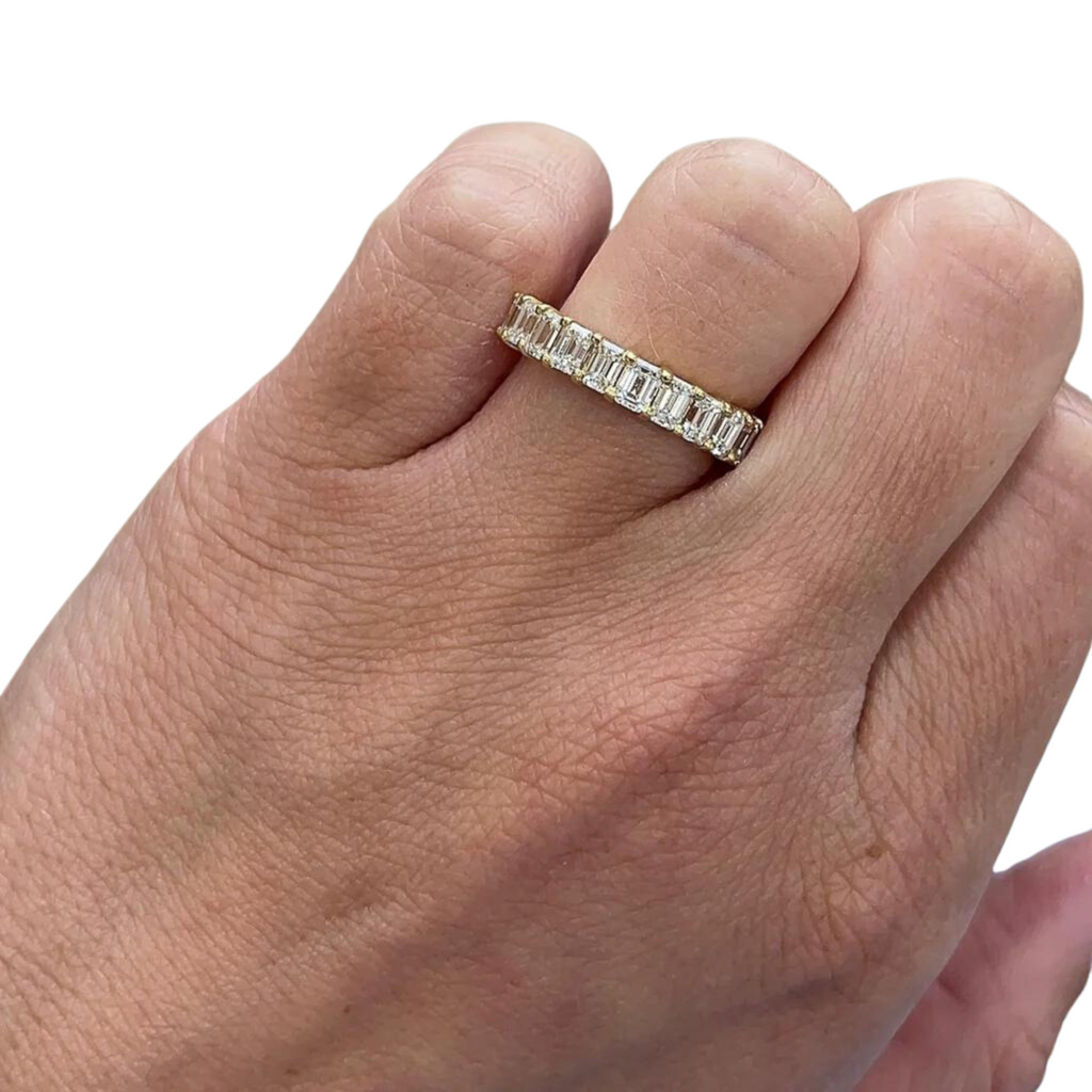 Mini Halfway Emerald Cut Band