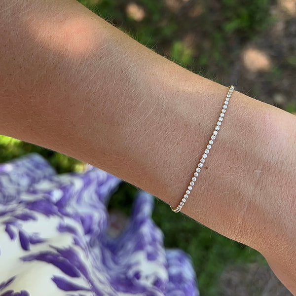 Lab-Grown Mini Round Tennis Bracelet