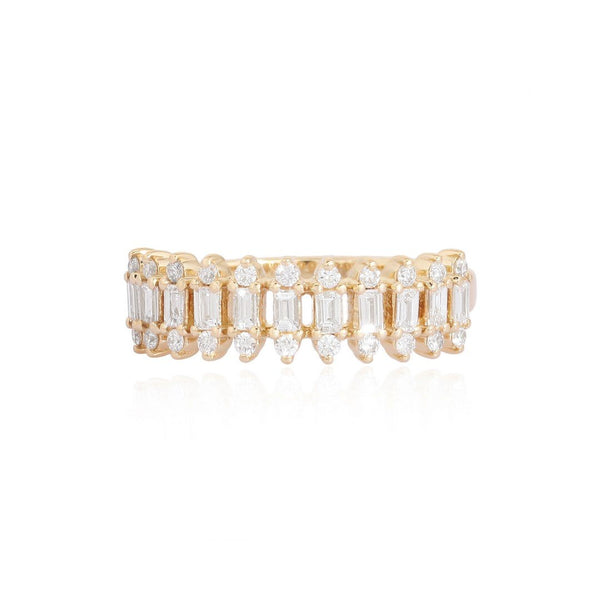 Diamond Baguette Picket Fence Ring