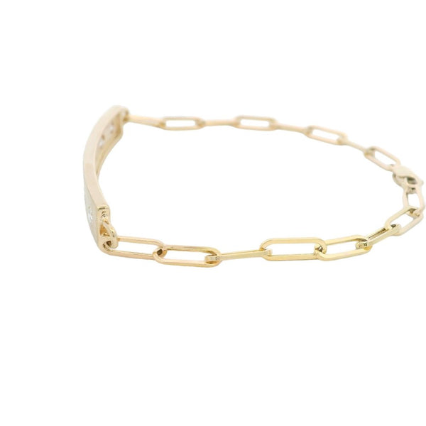 Mixed Fancy Shape Diamond Paperclip Bracelet
