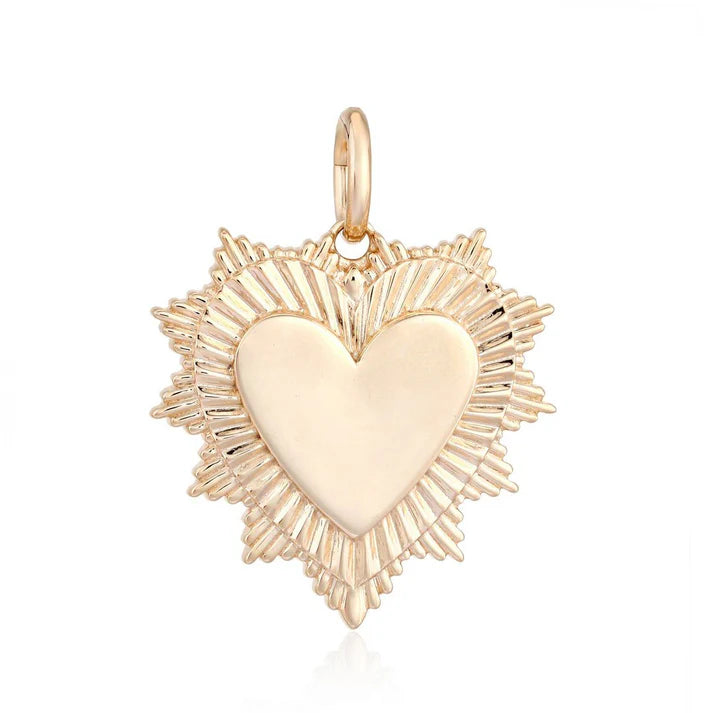 Bold Gold Heart Charm