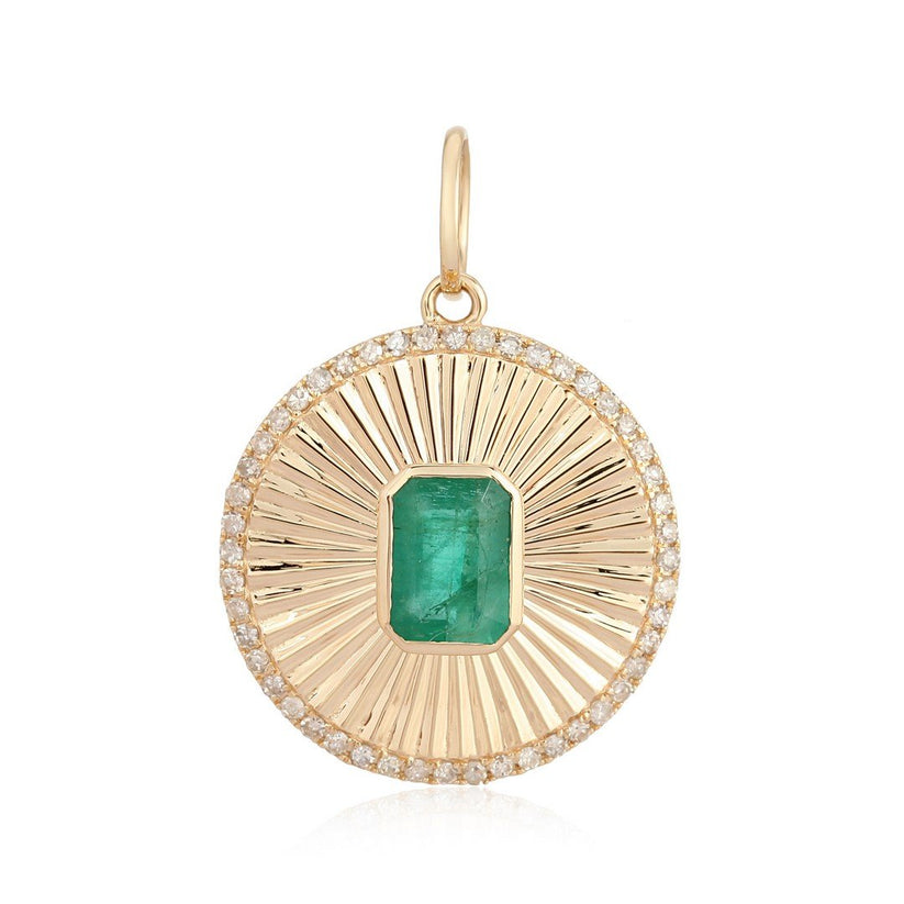Diamond Fluted Gemstone Charm