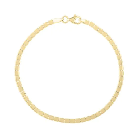 Gold Cube Chain Bracelet