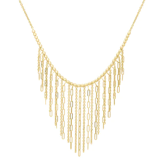 Gold Fringe Necklace