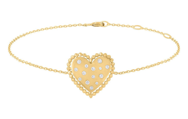 Confetti Diamond Heart Bracelet