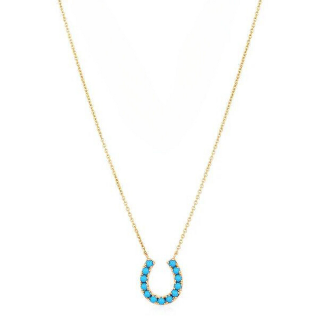 Turquoise Horseshoe Necklace