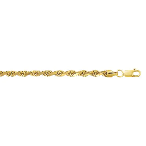 14K Gold 5mm Lite Rope Chain Necklace