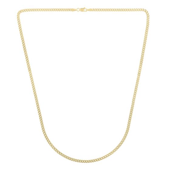 14K Gold 2.8mm Light Gourmette Chain Necklace