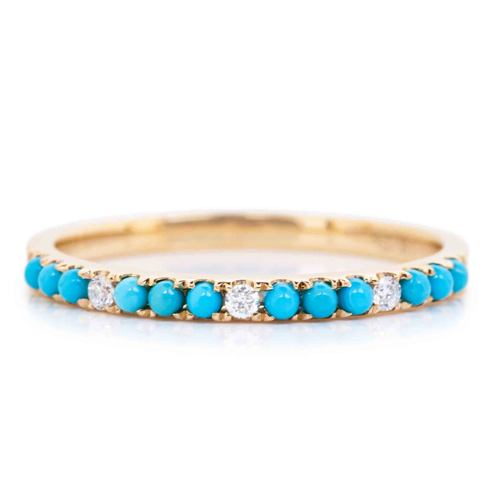 Dainty Turquoise & Diamond Ring