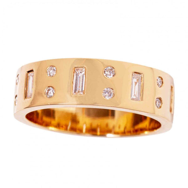 Baguette & Round Inlay Cigar Band