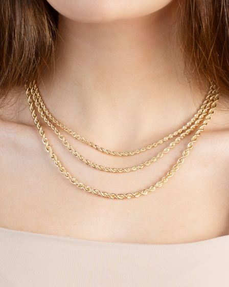 14K Silk Rope Chain Necklace