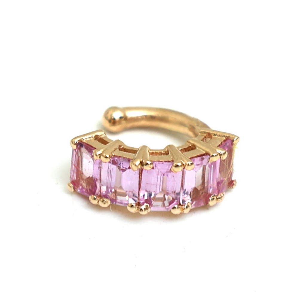 Pink Sapphire Ear Cuff
