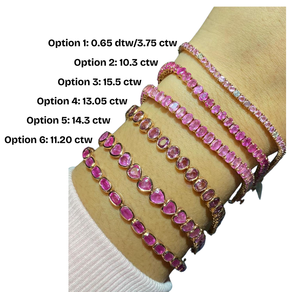 Pink Sapphire Tennis Bracelets