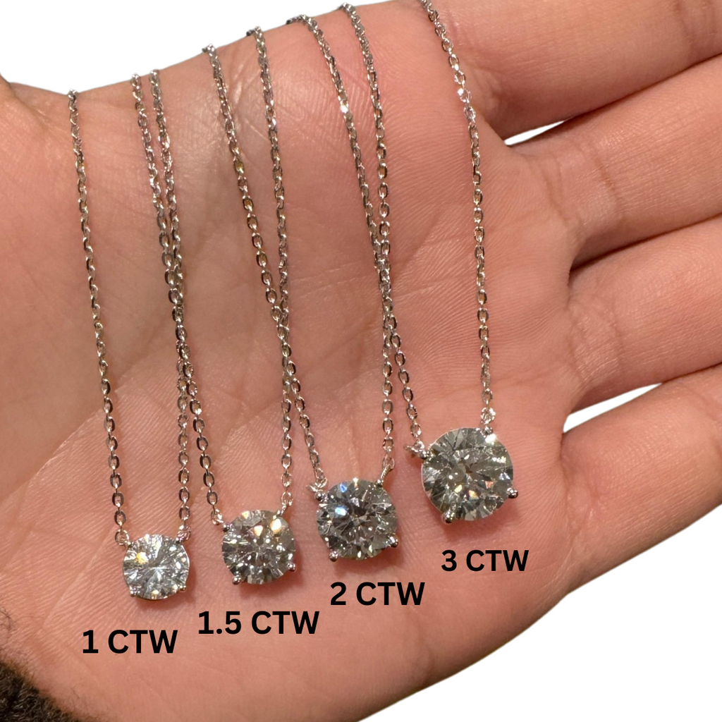 Lab-Grown Solitaire Pendant Necklace