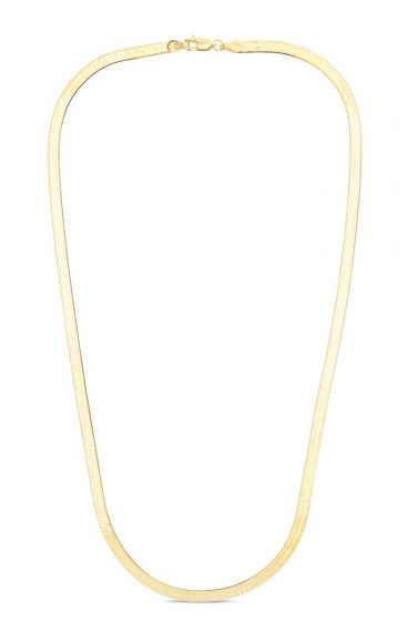 14K Gold 3.8mm Imperial Herringbone Chain Necklace