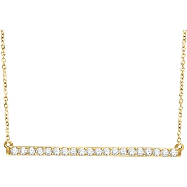 Diamond Bar Necklace
