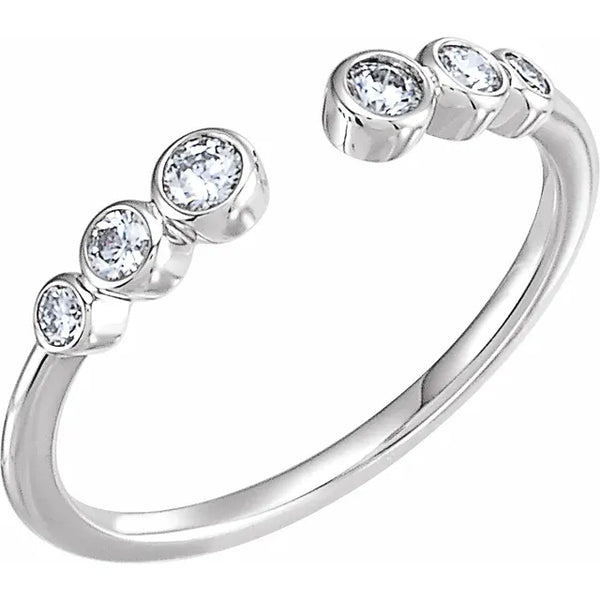 Diamond Bezel Bypass Ring
