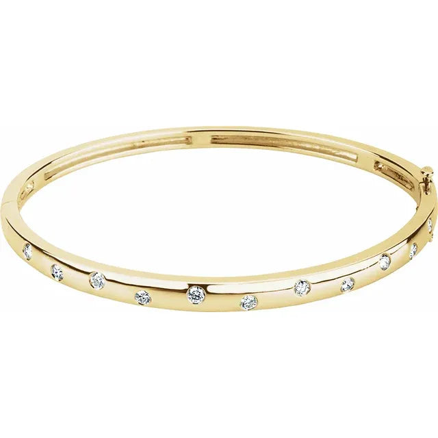 Lab-Grown Diamond Confetti Inlay Bangle