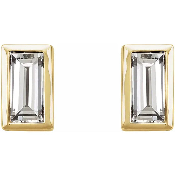 Baguette Bezel Studs