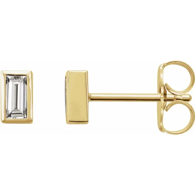 Baguette Bezel Studs