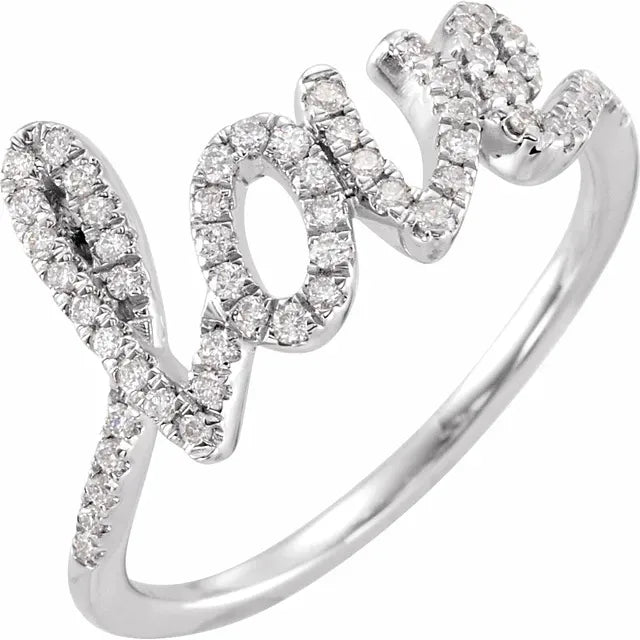 Diamond "Love" Ring