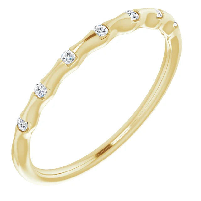 Inlay Diamond Stackable Band