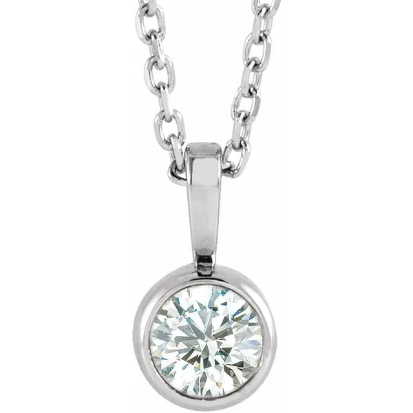 Diamond Bezel Drop Necklace
