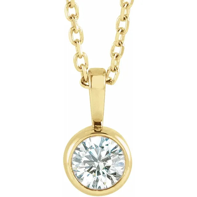 Diamond Bezel Drop Necklace